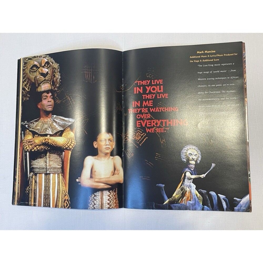 Disney THE LION KING Broadway Musical Souvenir Program Book & Casting Guide 1997 - Picture 15 of 16